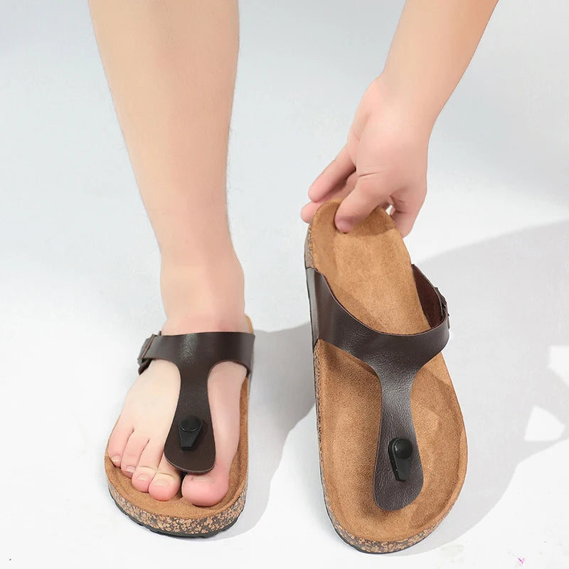 Slippers for Men New Summer Casual Outer Wear Non-Slip Anti-Odor Thick-Soled Sandals Shoes Flip-Flops
