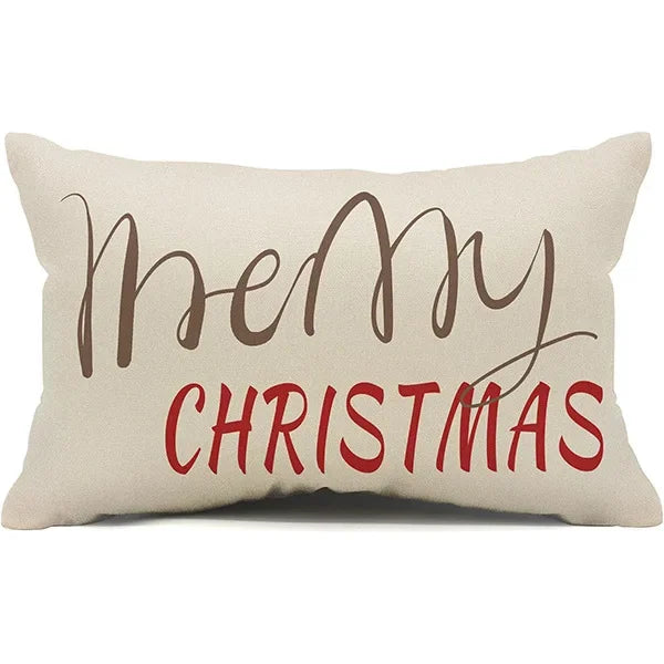 Christmas Linen Pillowcase – Cozy, Festive & Double-Sided Design
