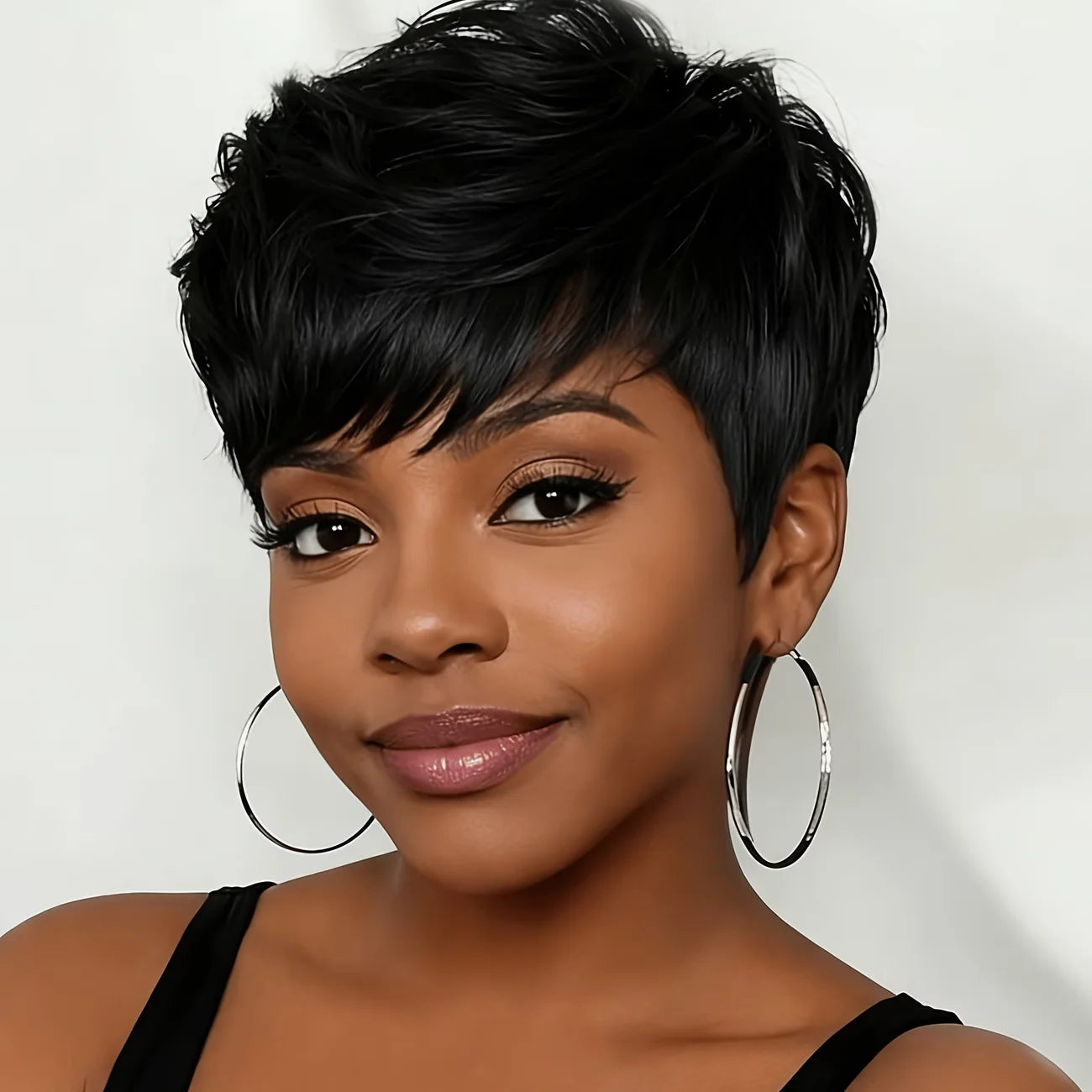 Hair Short Curly Wigs for Women Pixie Cut Wig Machine Made Human Hair Short Wigs Natural Hair Short Curly Wigs   Machine Made