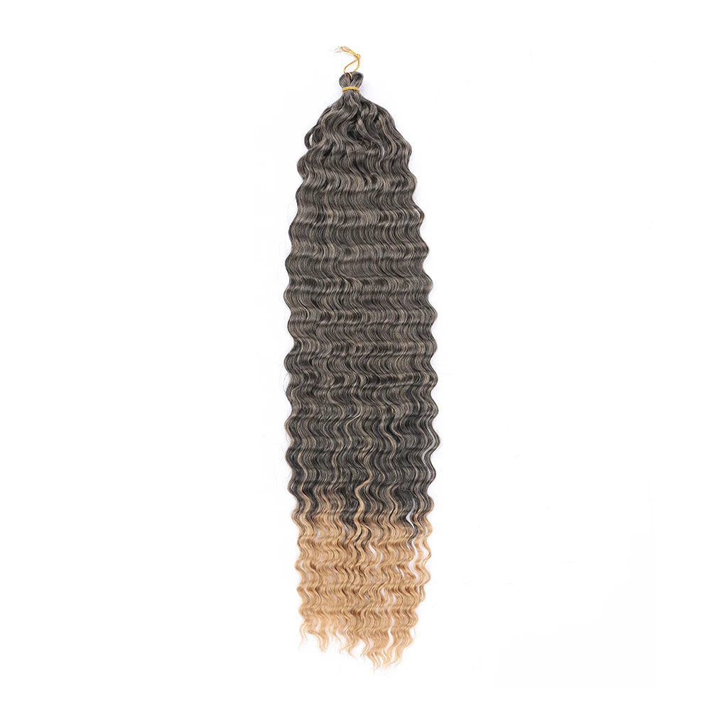 Ocean Wave Crochet Hair Long Deep Wave Curly 22 inch Braiding Hair Soft Synthetic Curly Crochet Hair For Women