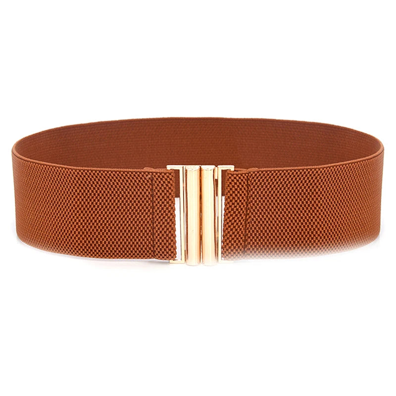 Ceinture en cuir PU métallisé pour femme