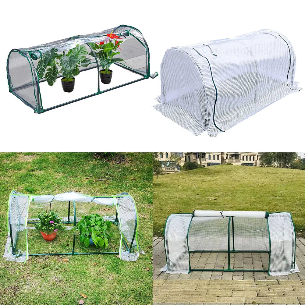 Hageoppsett 120*60*50 cm tunneldrivhus sukkulent plantebeskyttelsesdeksel plantebeskyttelse innendørs utendørs bruk