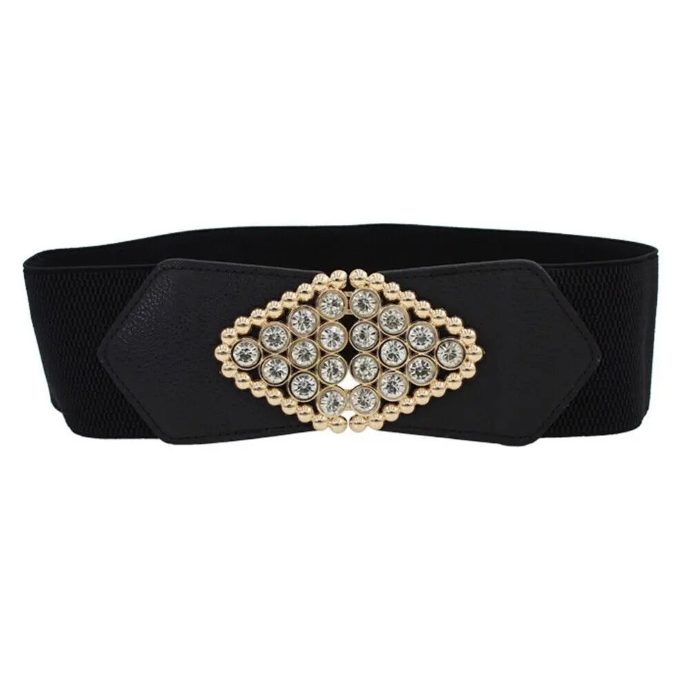 Black Stretch Corset Waist Belt