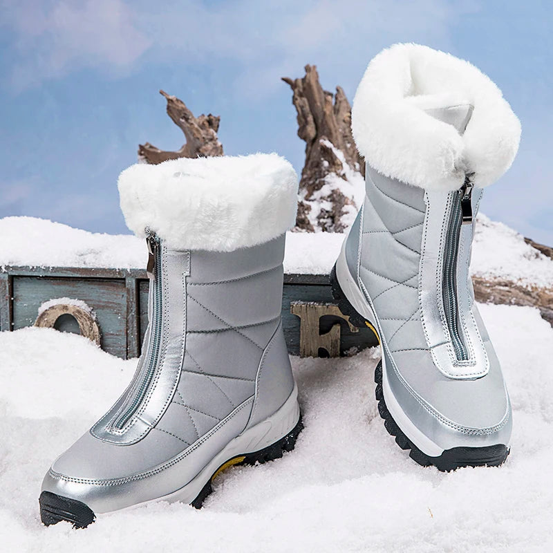 Bottes de neige d'hiver pour femmes – Chaudes, imperméables et antidérapantes