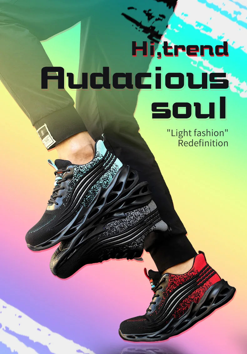 2025 New Work Shoes Man Work Sneakers Steel Toe Shoes Anti-smash Anti-puncture Safety Boots Breathable Women Protective Shoe