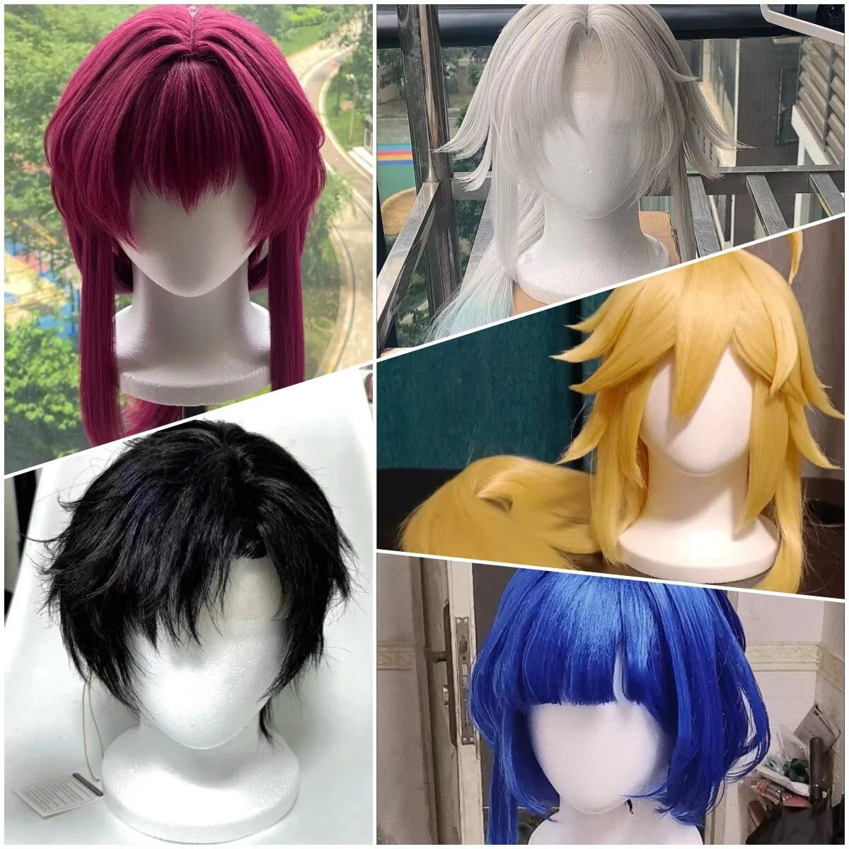 Wig Mannequin Head Stand Cosmetology Manikin Head Standard Holding Holder Clamp Stands Black (1Pc, Desktop Head Stand)