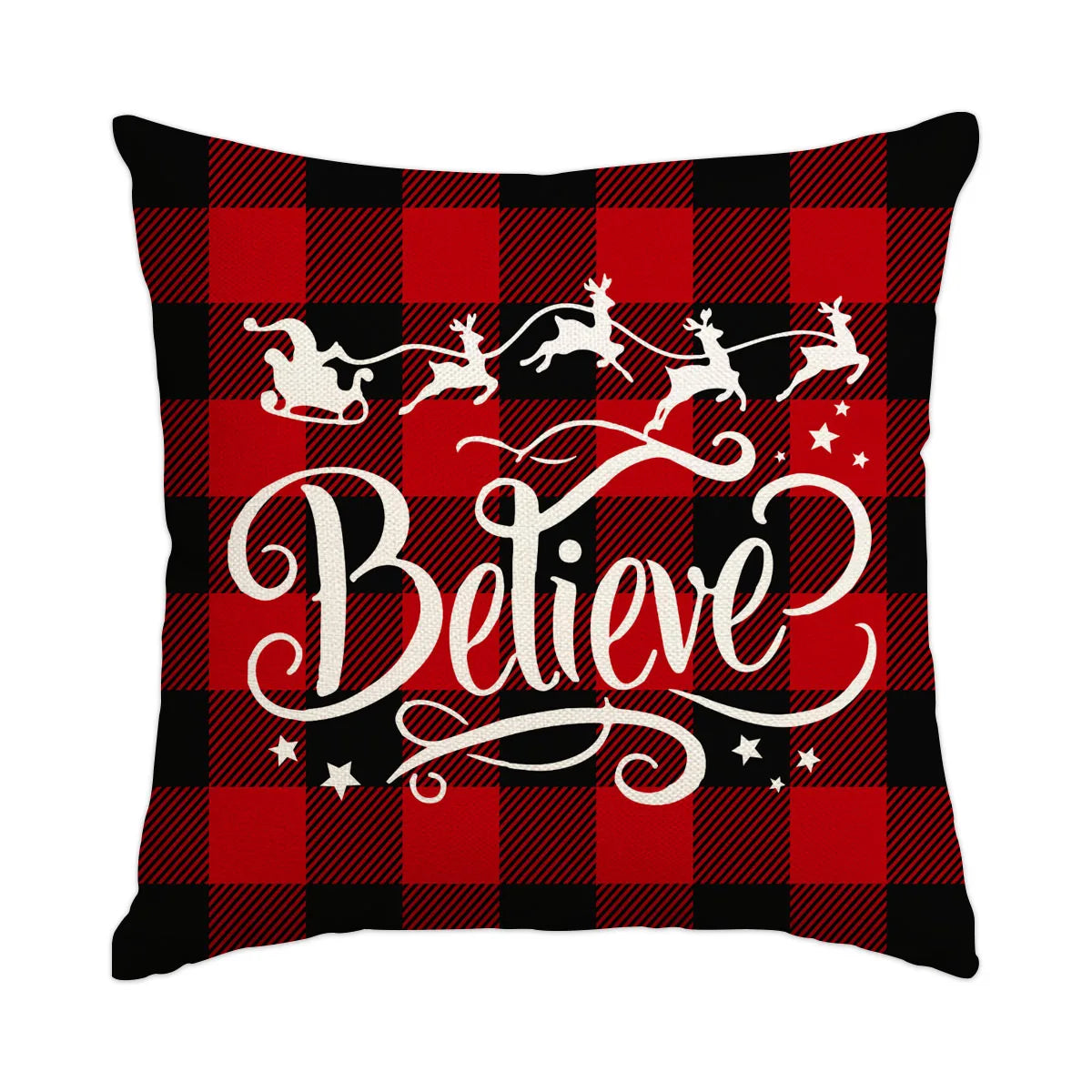 Housse de coussin de Noël à carreaux Buffalo – Confortable, classique et festive