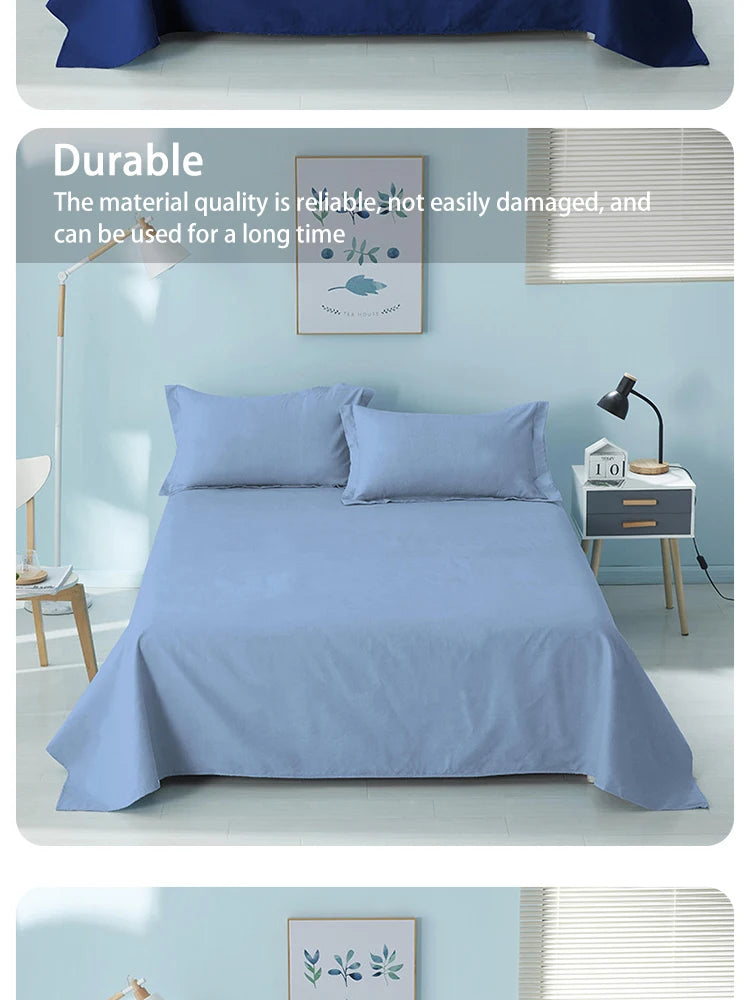Bed Sheet Solid Colour Dormitory Simple Single Piece Single Double Brushed Bedspread Home B & B Hotel School