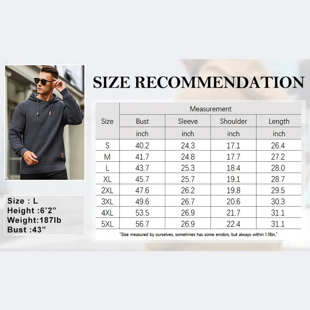 Men's Sweatshirt Spring New Oversize Long Sleeve Solid Knitted Hoodie Pullover Hoodies Comfortable Sweater Us Size