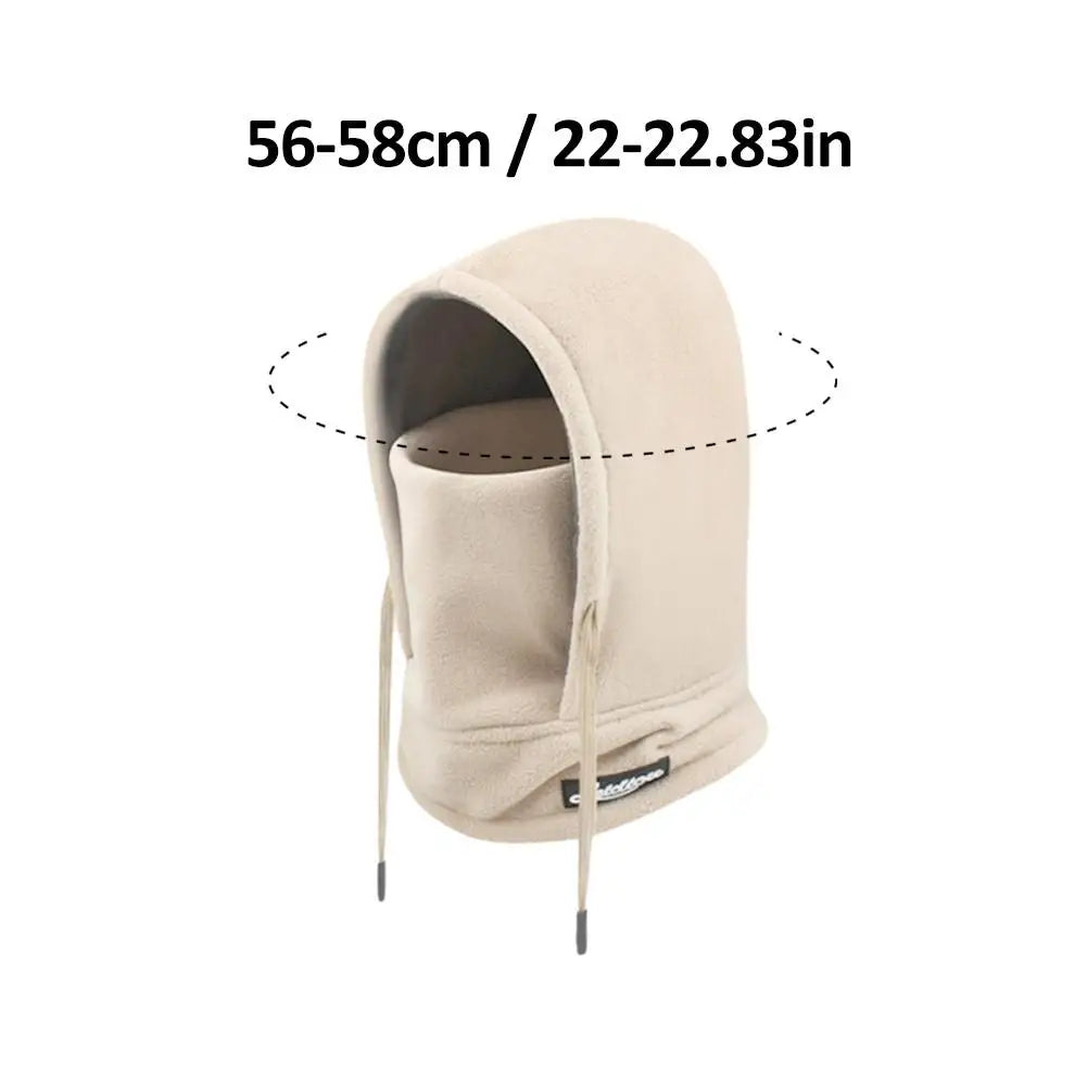 Nueva Máscara de Esquí Balaclava de Lana de Cara Completa para Invierno Gorro Cortavientos Cálido de Felpa para Cuello, Capucha Gruesa para Exteriores