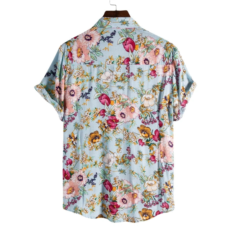 Luxury Clothing Men's Genuine Linen Shirt Man Shirts High Quality Fashion Blouses Social T-shirts Hawaiian Cotton
