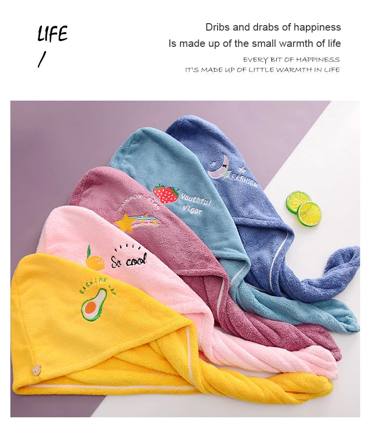 Dry Hair Cap Bath Cap with Water Absorption Fast Dry Hair Towel Being Soft without Falling Hair Super Strong Water Absorption