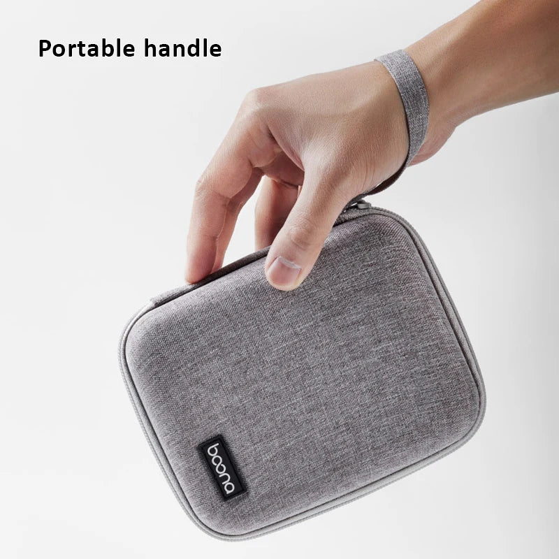 BOONA Hard Laptop Power Supply Organizer Case Travel Carrying Power Source Mouse Case Electronic Accessories Bag for MacBook