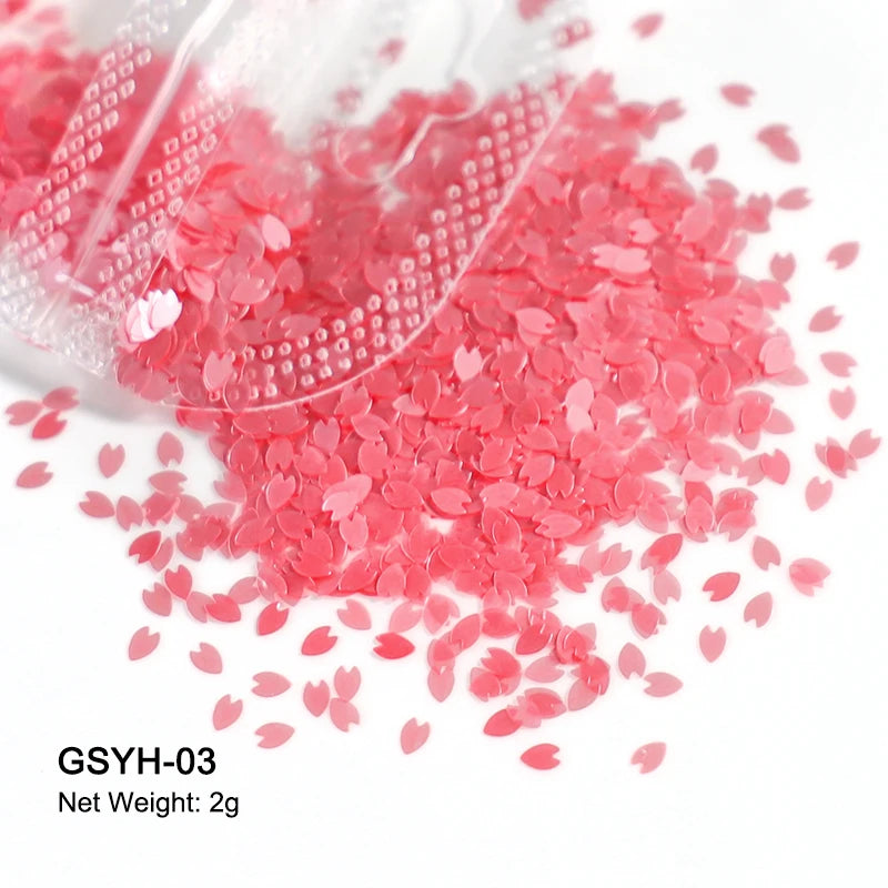 2g Holographic Nail Art Glitter Shiny Sweet Love Red Heart Flakes Sequins 3D Nail Paillette Manicure Valentine's Day Decorations