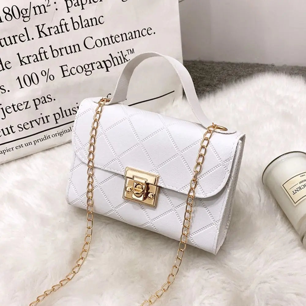 Bolso de hombro minimalista de piel sintética con cadena, bolso de mano de gran capacidad para axila, bolso de hombro individual, bolsos tipo tote, bolso bandolera para mujer