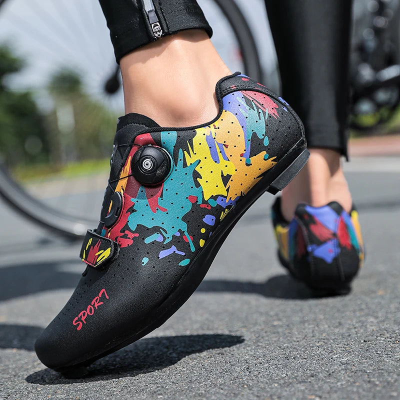 Cycling Sneaker Men Sport Road Bike Boots Flat Racing Speed Sneakers Bicycle Footwear Pedal Cycling Shoes
