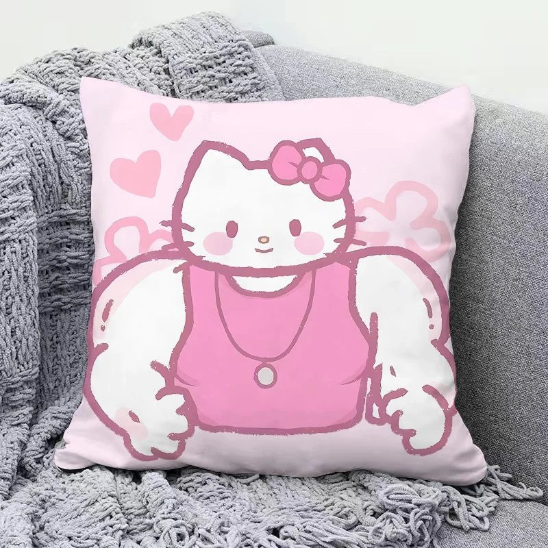 Hello Kitty Pillow Cute Cartoon Girl Heart Cushion Living Room Sofa Office Lunch Break Pillow