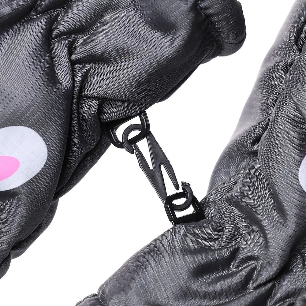 Moda Antideslizante Niños Niñas Dibujos Animados Conejo Guantes de Esquí Infantiles Manoplas Deportivas Impermeables Gruesas Cálidas