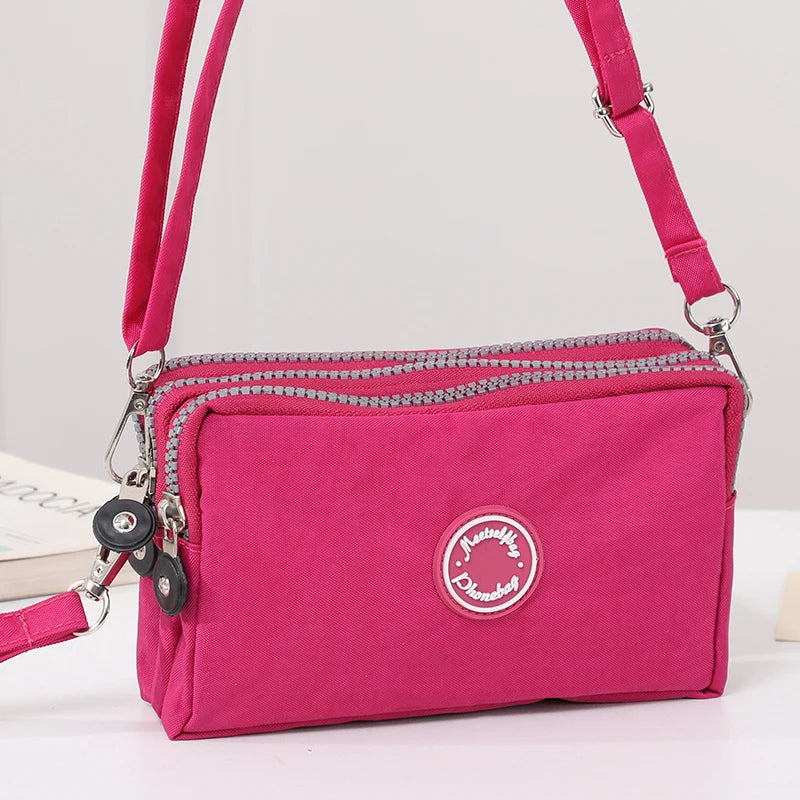 Fashion Zipper Phone Wallet Crossbody, Travel 3-in-1 Zipper Wallet
