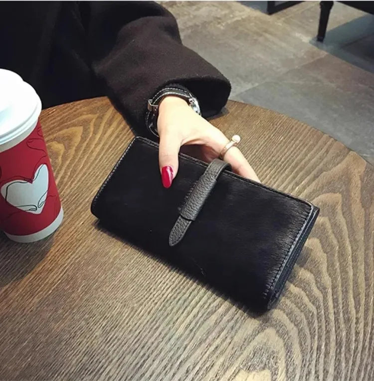 Luxury Designer Wallets For Women High Quality Genuine Leather Leopard Black Clutch Purse 2025 Trend Fashion Long Card Holder