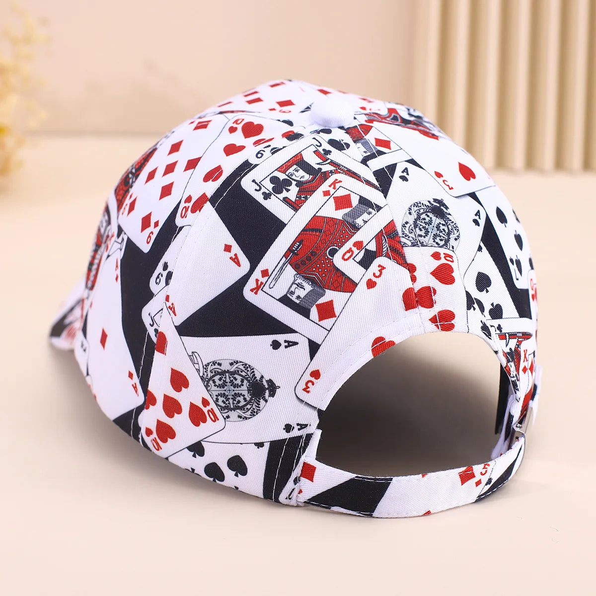 Spring/Summer Fashion Poker Baseball Hat Soft Top Hip Hop Print Duck Tongue Hat Unisex Pop Sunshade Duck Tongue Cap