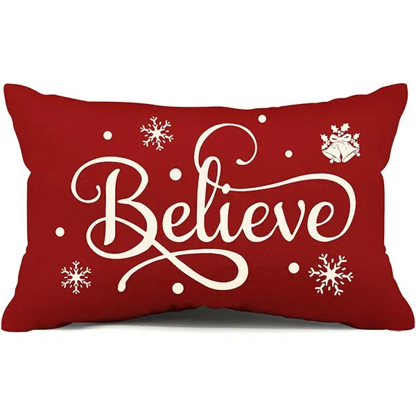 Christmas Linen Pillowcase – Cozy, Festive & Double-Sided Design