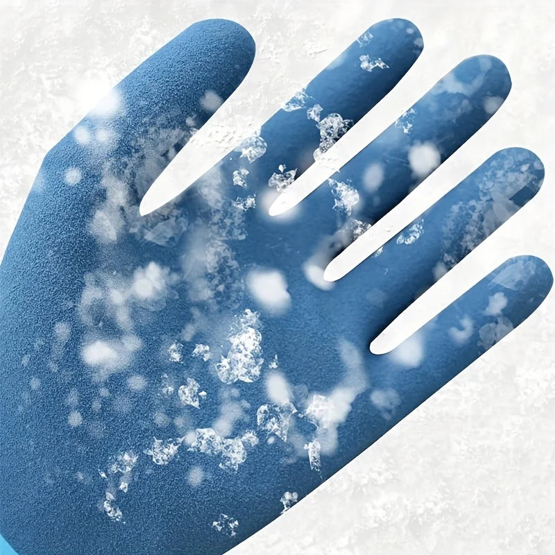 1 pair of men's cold and waterproof winter work gloves, warm and durable mechanical gloves, suitable for cold weather