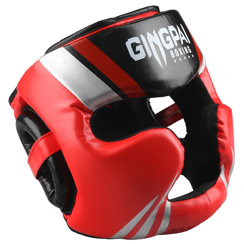 Protección de cabeza para boxeo Equipo de fitness para adultos Casco cerrado aprobado para deportes completo Hombres Mujeres Cascos Sanda Protector de cabeza para niños