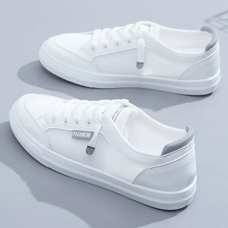 Running Skateboard Women Sneakers Flat White Casual Sports Shoes Tennis Moccasins Loafers Campus Mesh Breathable Stylish