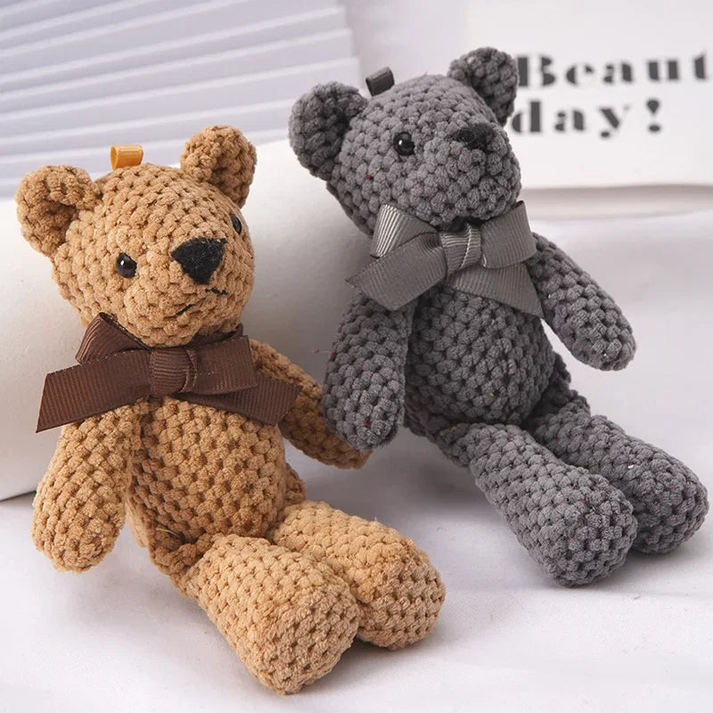 Kids Plush Animals Toys Cute Bear Stuffed Bags Key Pendant Dolls Gifts Birthday Wedding Party Decor Children Baby Bear Stuffed