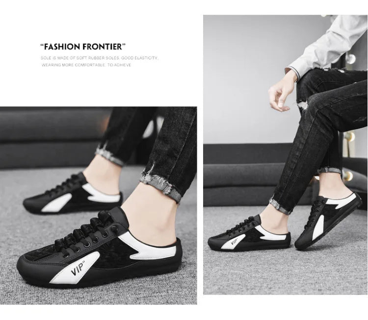 Summer Slippers for Men Trendy Men's Flat Bottom Casual Shoes Soft Sole Support Shoes Men's Sneakers Zapatos De Hombre