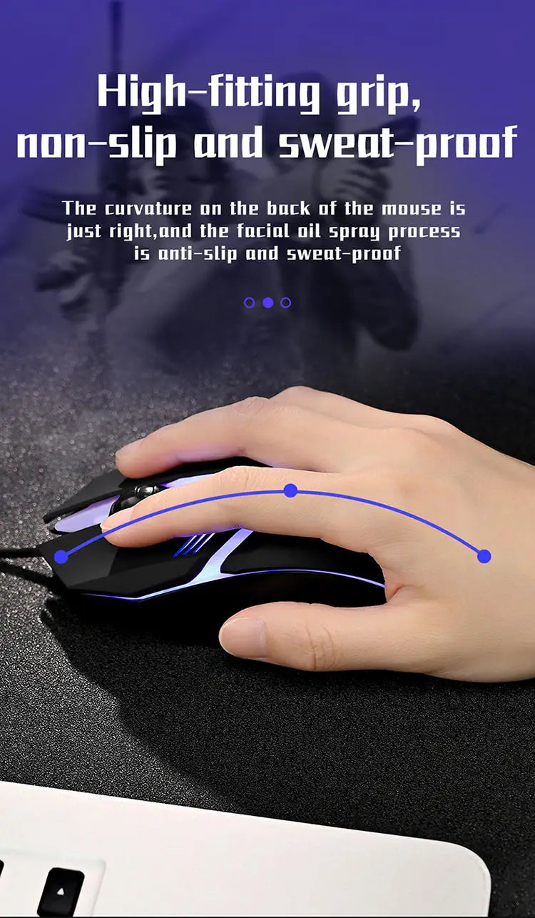 Latest High Quality Ergonomic Design Gaming Mouse Desktop Computer Laptop USB Backlit Mouse Manufacturers Hot Sale