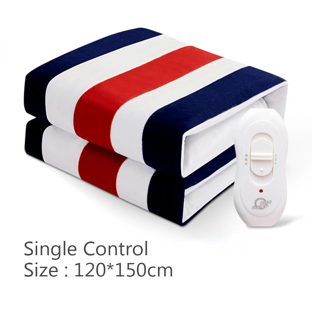 Manta Eléctrica de 110V 220V, Calentadores Más Gruesos, Sábana Térmica para Cama de Hogar, Colchón Calefactable, Termostato de Invierno, Almohadillas Calefactoras Dobles para Calentar el Cuerpo