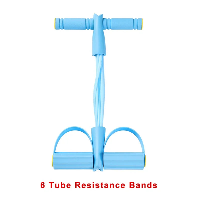 Tensor de banda de resistencia de 4 niveles con asas antideslizantes - Equipo de fitness para el hogar para entrenamiento de músculos abdominales Yoga abdominal
