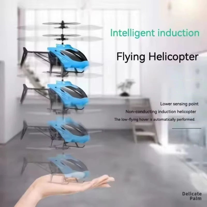 Mini dron RC recargable a prueba de caídas, helicópteros RC seguros, juguetes para niños