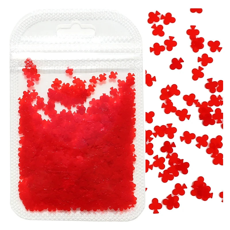 2g Holographic Nail Art Glitter Shiny Sweet Love Red Heart Flakes Sequins 3D Nail Paillette Manicure Valentine's Day Decorations