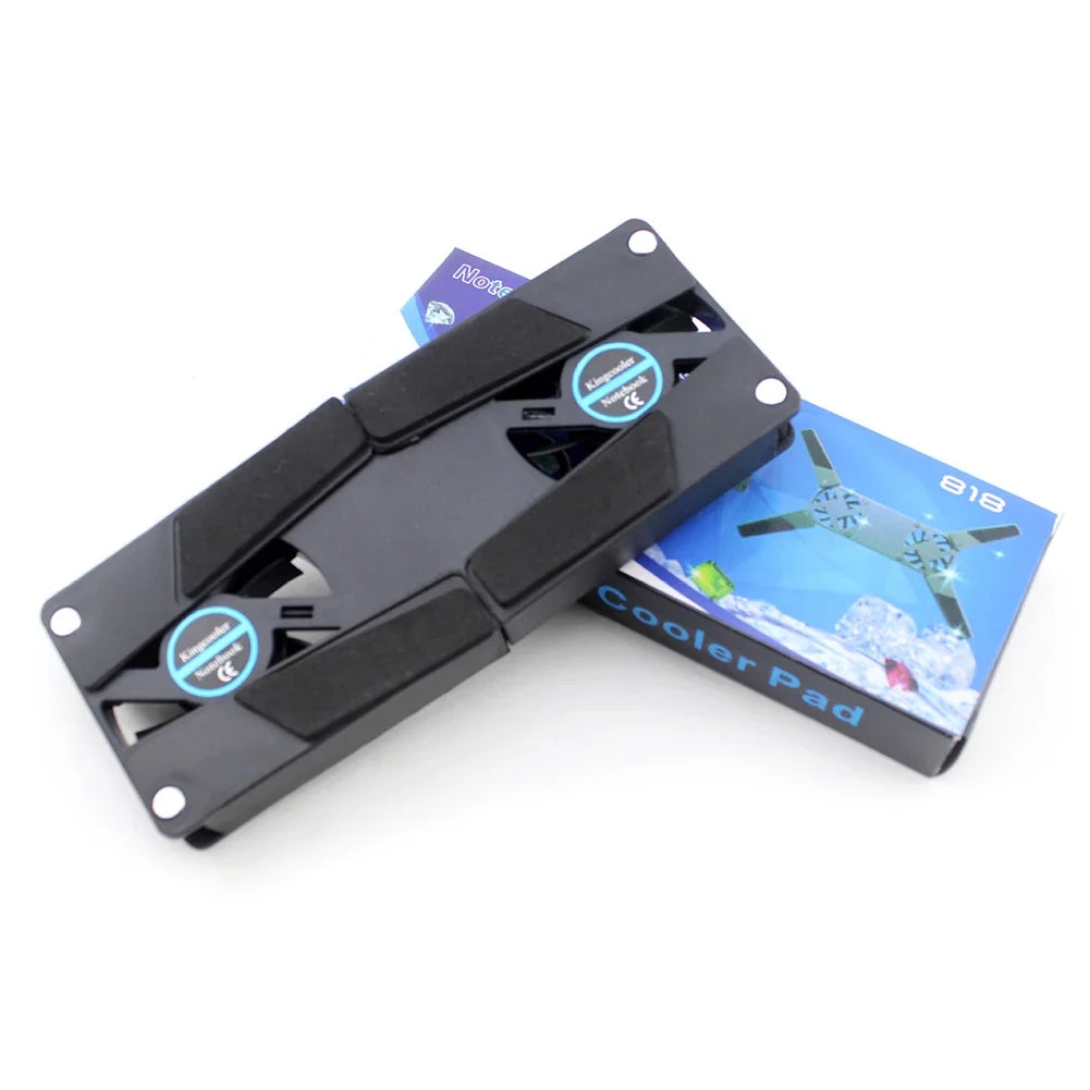 Foldable Cooling Pad Laptop Cooler with Double Fans Laptop Stand USB Powered for 7-15 inch Notebook PC LCD Display Cooler Holder