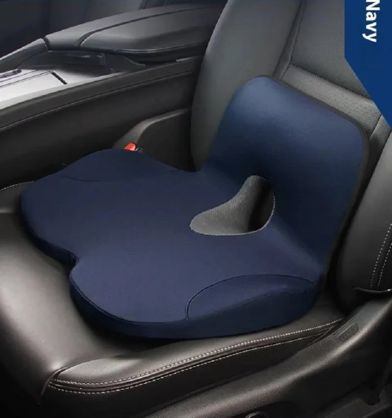 Memory Foam Seat Cushion Waist Back Support Pillow Set Orthopedic Ergonomic Coccyx Relief Hip Lumbar Pad for Office Chair Car