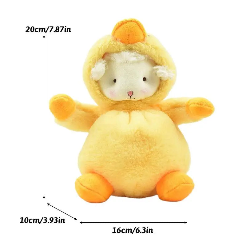 Stuffed Sheep Stuffed Animals Toy Dress Up Little Lamb Doll Transformation Into Gray Wolf / Yellow Duck /Dinosaur Plush Lamb Dol