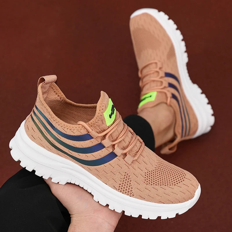 New Men's Casual Shoes Lightweight Breathable Luxurious Brand Comfortable Mesh Flat Shoes Gym Training Running Basketball Shoes