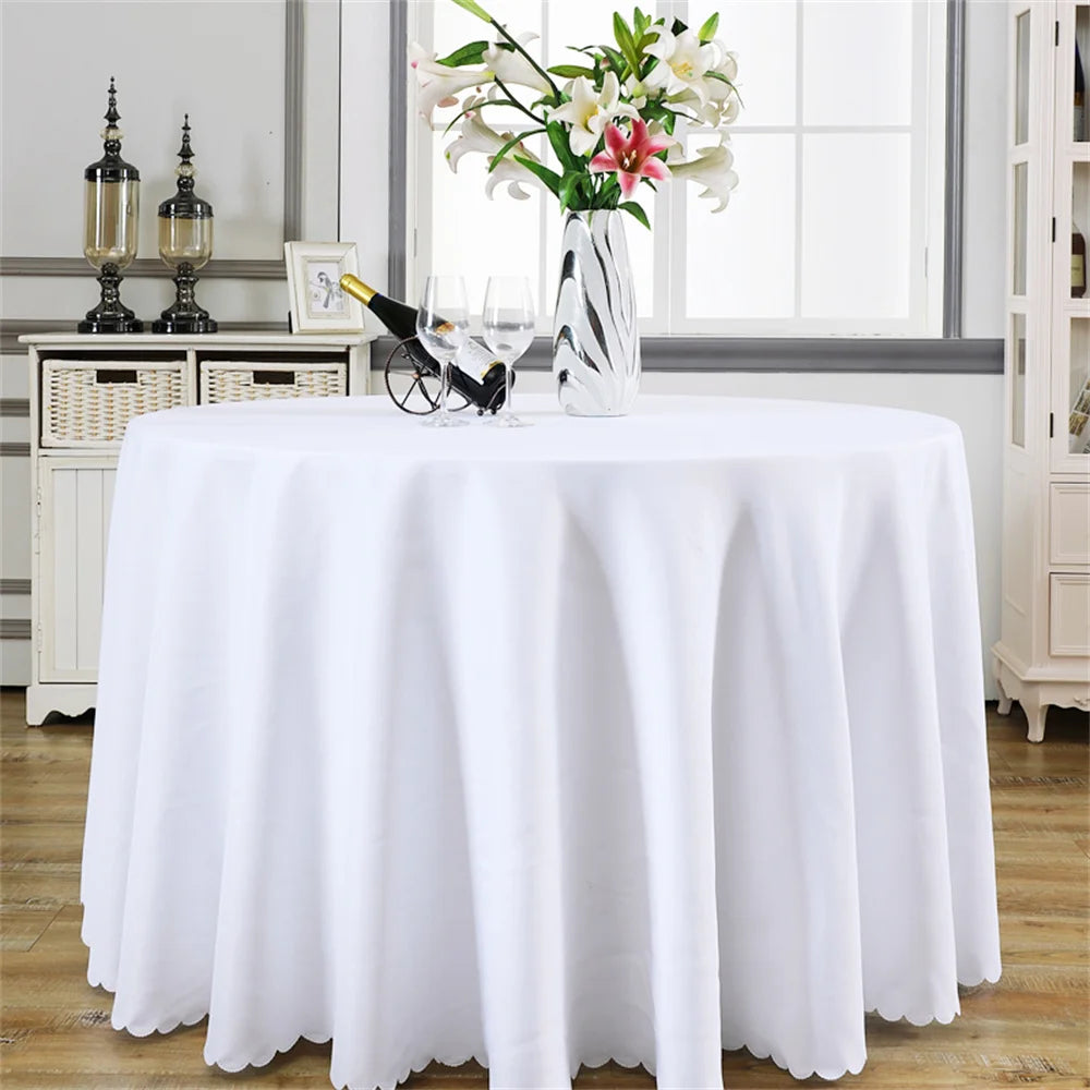 1Pcs. Solid Color Tablecloth, Round Tablecloth, 300cm Diameter, Tablecloth, Restaurant Tablecloth, Hotel Tablecloth, Hotel Tablecloth