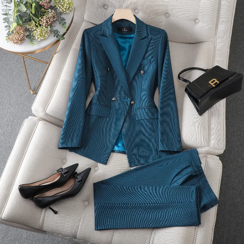 Women's Professional Suit Pantsuits, Highest Temperament to Make You Unique, Autumn and Winter Fashion, New