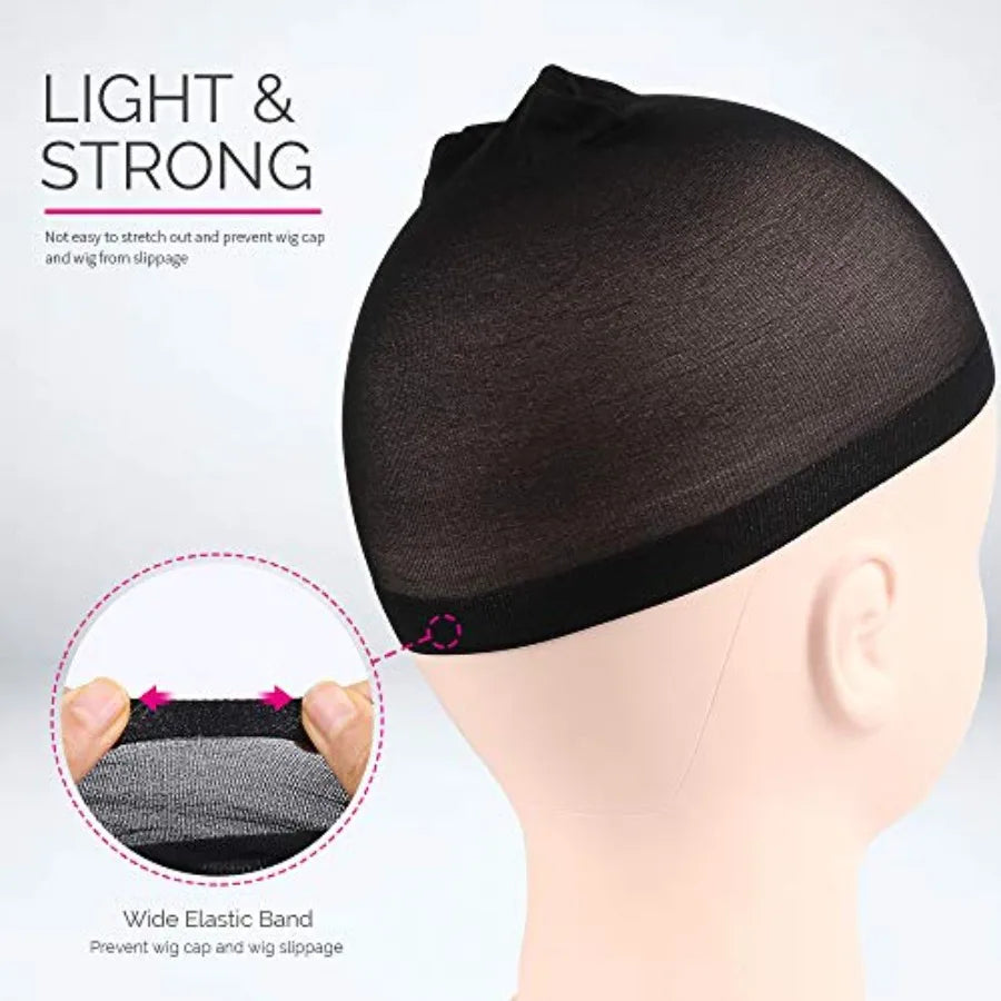 Wig Cap, s, 4 Pieces Stocking Wig Caps for Women Black