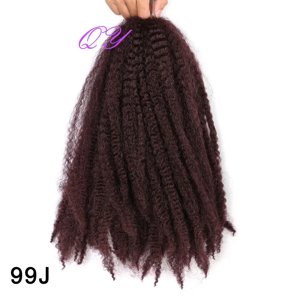 2 pcs Marley Twists Hair Braiding hair synthetic afro kinky Crochet  Braiding Hair Extensions for women