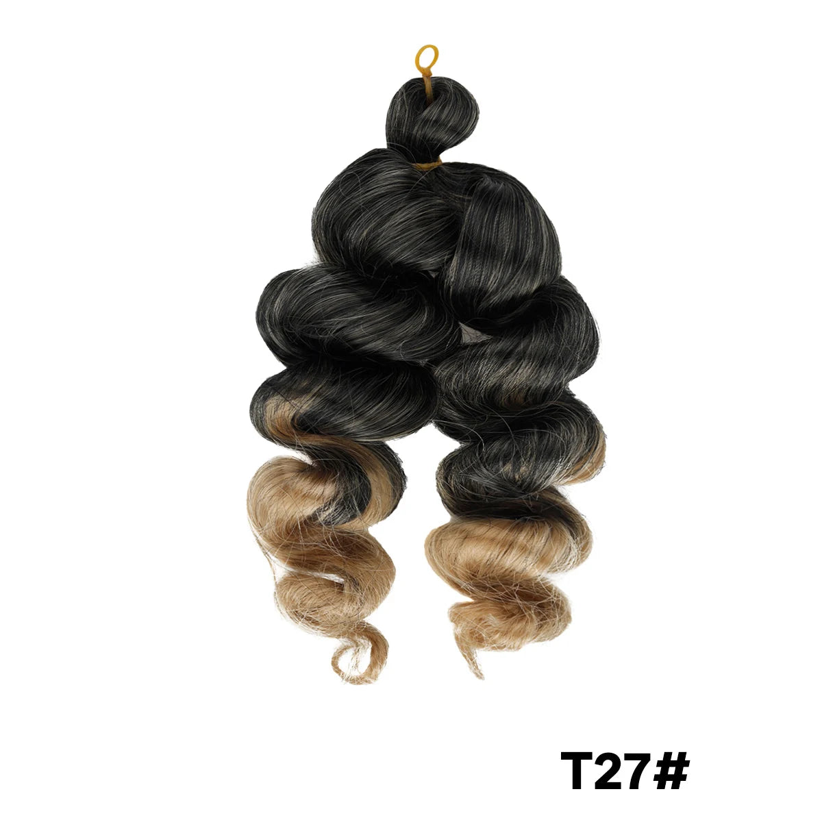Synthetic Hair Extensions for Boho Braids & Twists French Curl Crochet Braiding wig Ginger Brown Loose Wave Spiral Curl Braiding