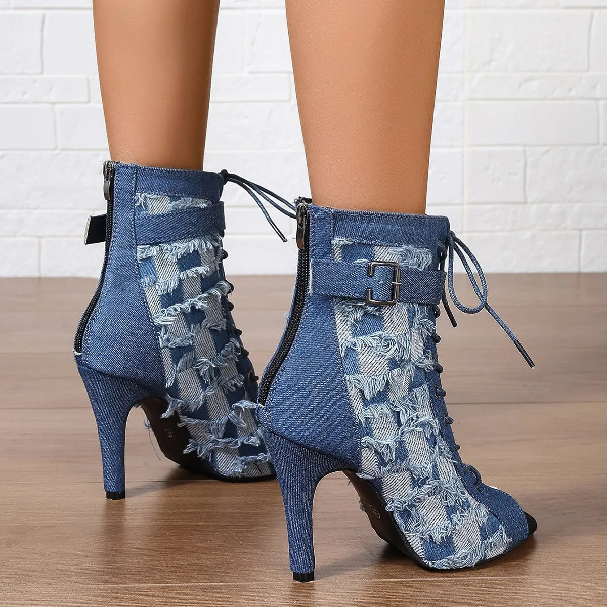 Open-Toe Ankle Boots