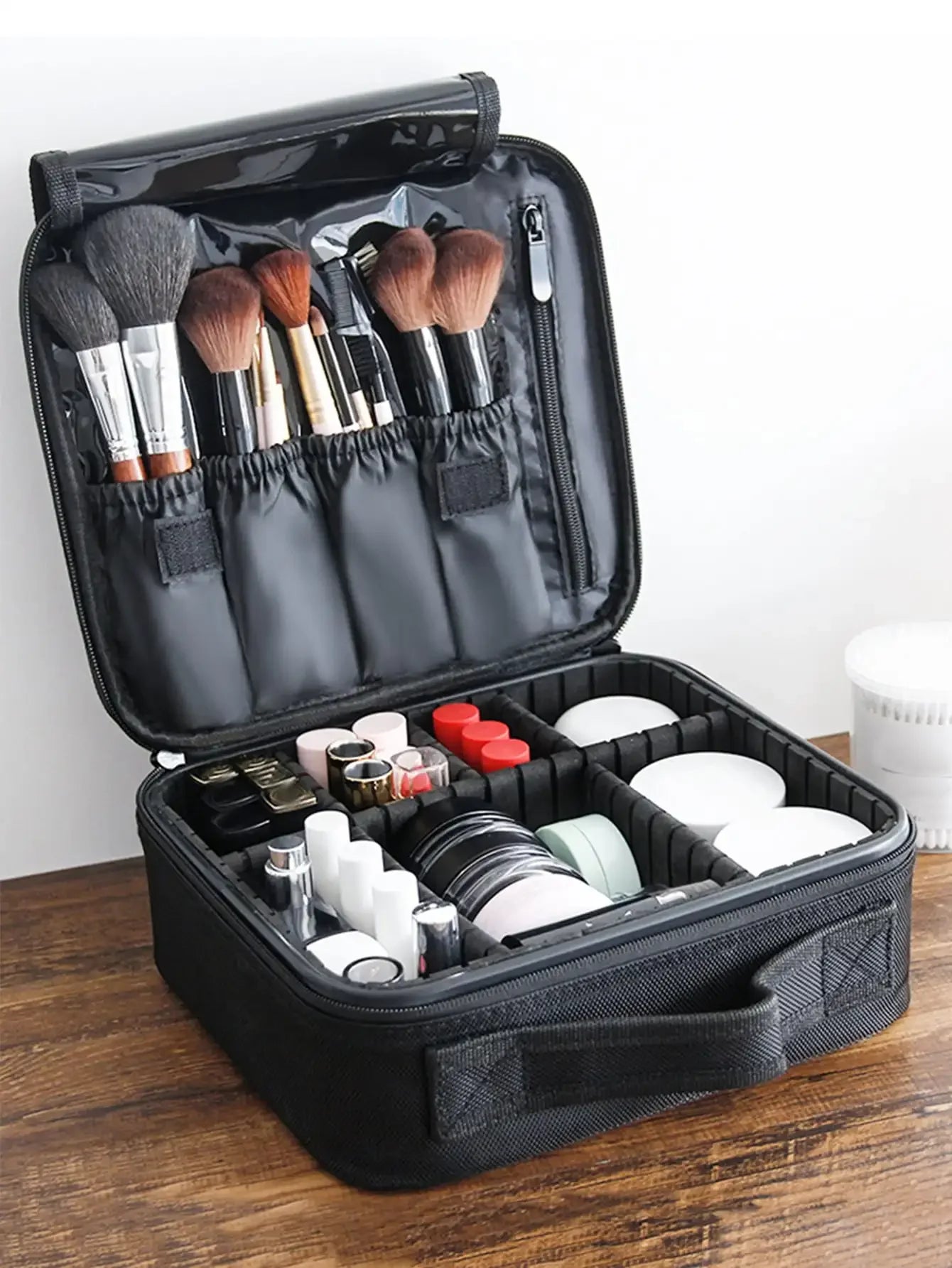 New Makeup Bag for Women Travel Waterproof Necessary Beauty Brush Embroidery Tool Storage Cosmetic Case Professional Makeup Box