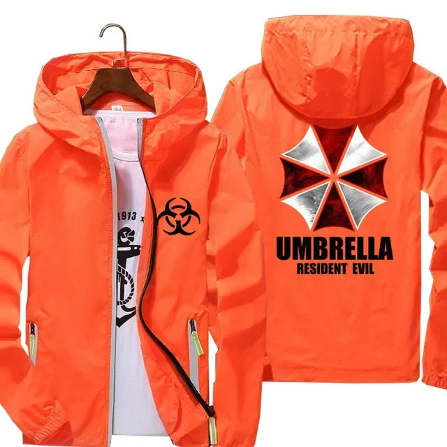 Men's movie umbrella, reflective thin jacket, sunscreen, skin, hooded windbreaker, pilot sports jacket, beach, bicycle, pilot, l