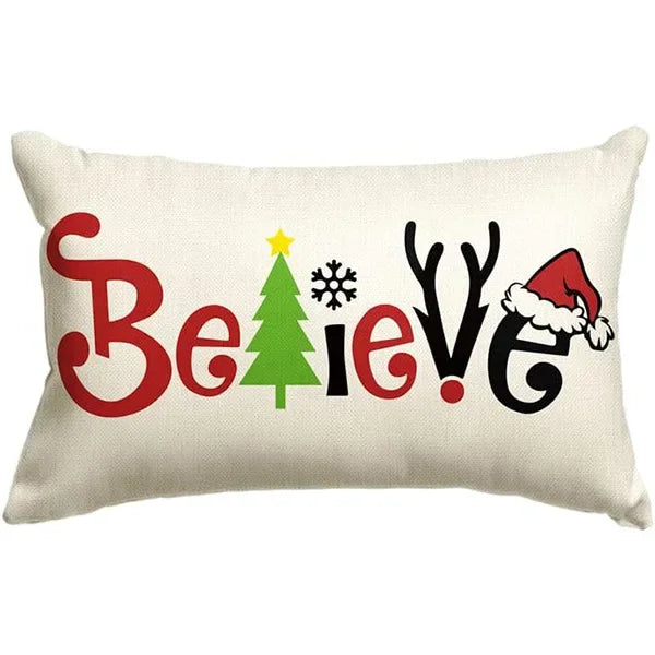 Christmas Linen Pillowcase – Cozy, Festive & Double-Sided Design