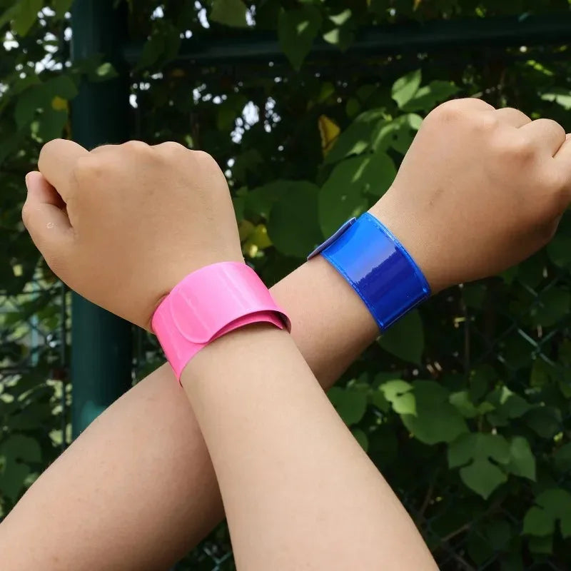 10pcs Bicycle Reflective Strap Safety Leg Pants Ring Shape Reflective Glow Tape Night Sports Jogging Cycling Reflective Arm Band